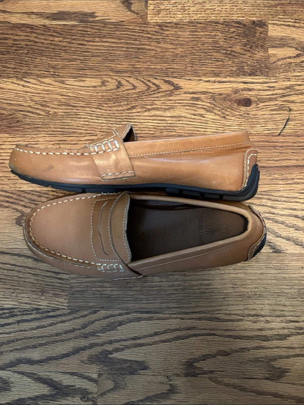 Polo Ralph Lauren Kids Telly Leather Penny Loafers - Tan - Size 13.5 Little Kid